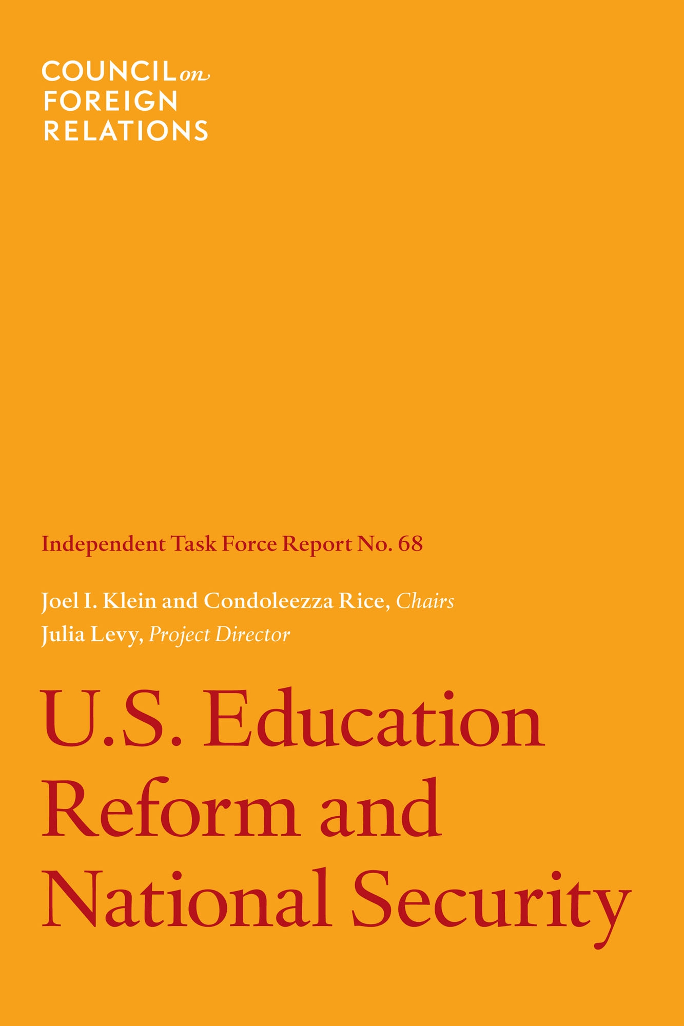 Former Secretary of State Condoleezza Rice and Chancellor for the New York City Department of Education Joel I. Klein chair the Task Force on Education Reform,